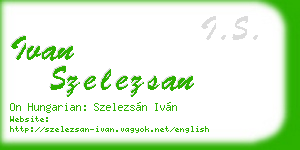 ivan szelezsan business card